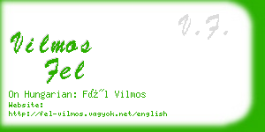 vilmos fel business card